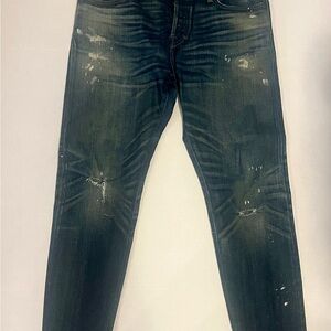 Baldwin Distressed Dark Blue Jeans